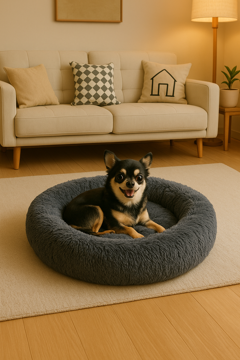 Panier Anti-Stress et Orthopédique Gris foncé